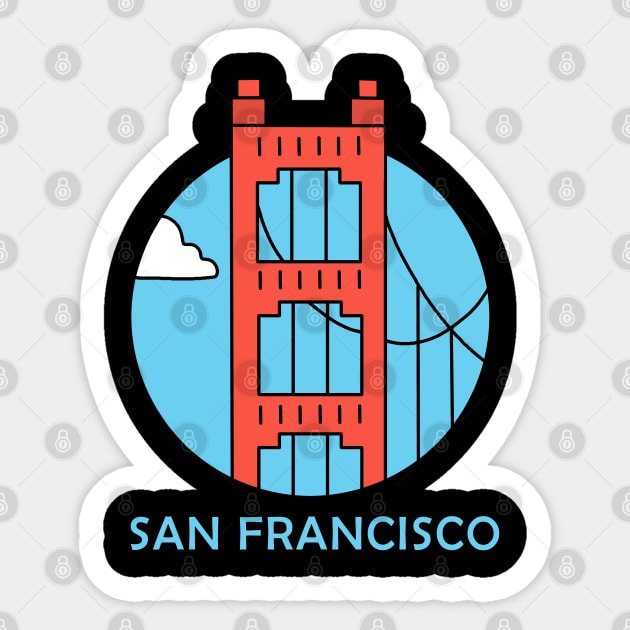 Golden Gate Bridge Sticker by valentinahramov